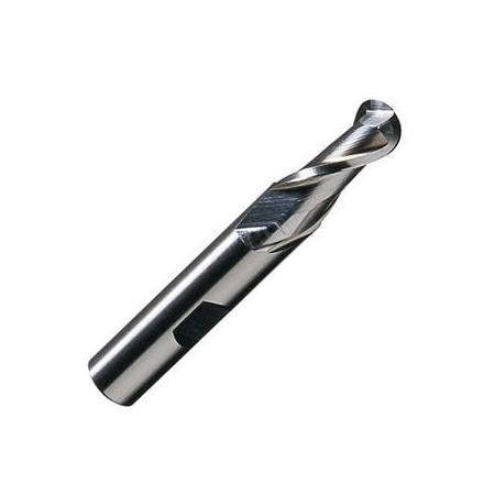 Champion Cutting Tool 1/4in x 3/8in - 604 High Speed End Mill - Ball End, Single End, Center Cutting CHA 604-1/4X3/8